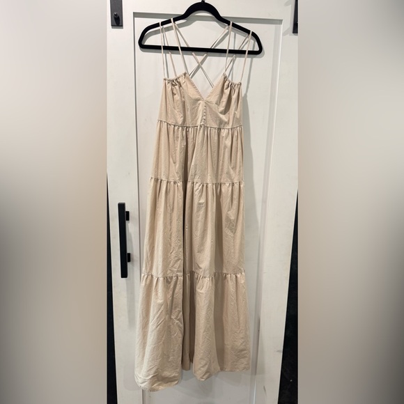 Chic Beige Halter Maxi Dress - Picture 4 of 5